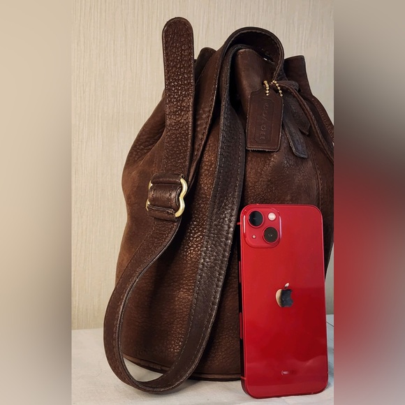 Vintage Coach Sonoma Pebbled Nubuck Lthr Drawstring Bucket Bag #4931 - Picture 2 of 13